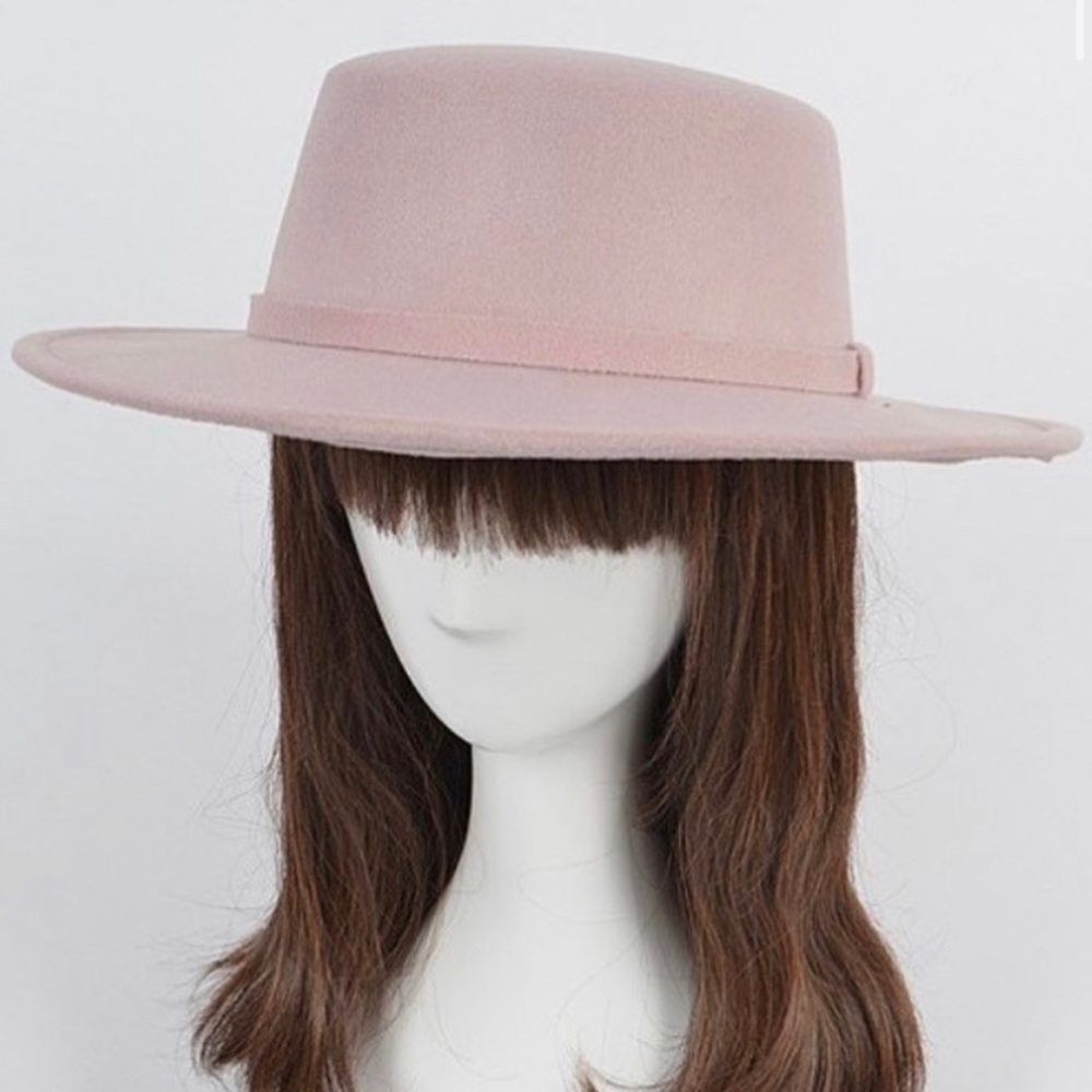 New lilac flappy fedora hat blush